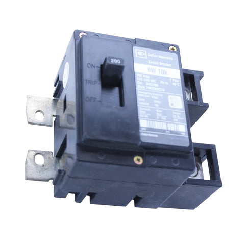 BW2200 Main Circuit Breaker BR Type 200A Two Pole 120 240 VAC For Load Centers And Electrical Panels Replacement Black