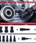 12pcs Blind Hole Collet Bearing Puller Set With Slide Hammer Built Tough Pro Grade Internal Bearing Extractor Kit components