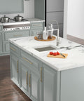 Kitchen island with 14x18 inch undermount bar prep sink, single bowl T304 stainless steel, brushed finish, round corners, RV ready.