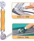 4 In 1 Screen Repair Kit With Roller Tools Bearing Removal Hook Clips Spline And Step By Step Manual showing roller tool use