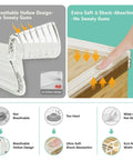 Baby Furniture Edge Protector Crib Rail Teething Guard With Plush Foam Bumpers For Toddler Safety detailed graphic showing breathable design and soft materials.
