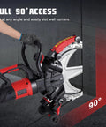 16 Inch Concrete Ring Saw 8980W Toroidal Electric Cutter With Two Diamond Blades Wet Cutting Max Depth 11.4 showing 90-degree cut access feature.