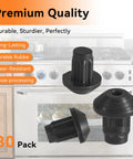 Premium 30 Pc Stove Grate Foot Cushions Set For Gas Stoves, Silicone Rubber Feet Pads displayed with stove background