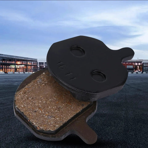 4 Pairs Mountain Metallic Disc Brake Pads For Bikes, Ride Ready And Quiet Resin Type, durable resin-steel materials close-up