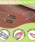 Dual Cable Wire Saw Set For PVC And Stainless Steel Pocket Rope Saw 31.3 Inch Grab And Go Emergency Tool for camping and hiking