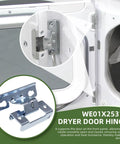 Dryer Door Hinge For GE Hotpoint 4466992 AP6032615 PS11763047 EAP11763047 Silver 1 Pack installation view in dryer door.