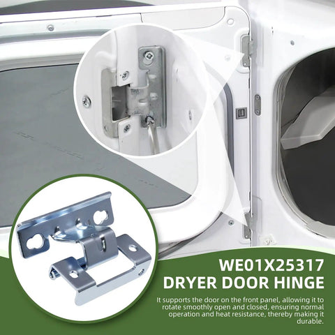 Dryer Door Hinge For GE Hotpoint 4466992 AP6032615 PS11763047 EAP11763047 Silver 1 Pack installation view in dryer door.
