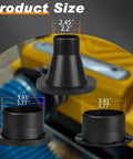 4 Inch Magnetic Dust Collection Fittings For Shop Vacs And Woodworking Gear Providing No Sweat Hookups and smart one to multi port configs, showcasing sizes.