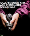 Person holding Seeker Collapsible Water Storage Bag For Camping 2L Leak Proof Hydration Reservoir in Mammoth Grey