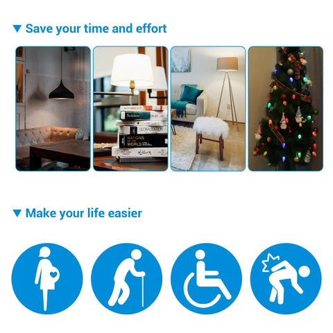 Plug And Play Wireless Remote Outlet Switch With 100ft RF Range No Wiring No Fuss Setup for lamps and home appliances