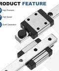 MGN7 150mm Linear Sliding Rail Guide With MGN7C Carriage Block For Mini CNC Machines And 3D Printers, Boss Level Precision Linear Motion Rail For Smooth, Reliable Engraving And Fine Details. Product feature of 150mm bearing steel rail and MGN7C carriage