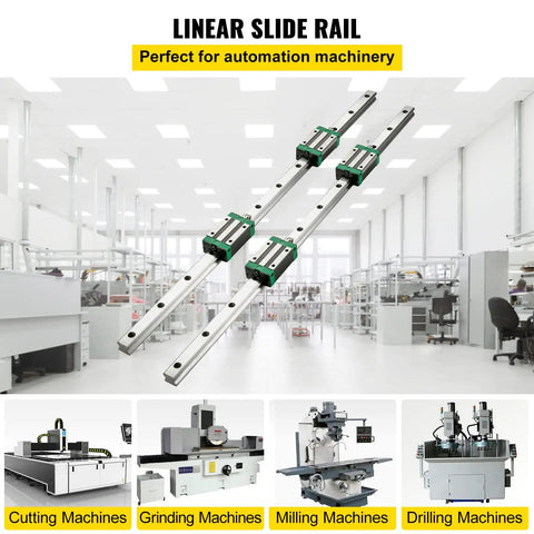 Two Piece Linear Rail Kit With Rails And HSR20 Bearing Blocks for DIY CNC routers and mills in industrial setting