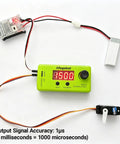 Premium Rc Digital Servo And Esc Consistency Checker With Bright Lcd Screen for PWM pulse analysis connected to servo.