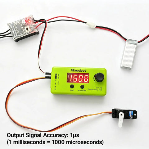 Premium Rc Digital Servo And Esc Consistency Checker With Bright Lcd Screen for PWM pulse analysis connected to servo.