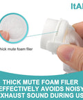 Replacement Swivel Elbow Connector For CPAP Hoses Fits F20 F30 Style Machines Quiet Vent Diffuser Keeps Sleep Peaceful Durable Elbow Adapter For Smooth Airflow No Fuss Install Replace Every 3 Months ItAll Supplies thick mute foam filter