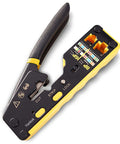 Pro Grade Pass Through Crimping Tool For RJ45 RJ12 RJ11 Connectors With Built In Pass Thru Blade Crimps Cat5 Cat6 Cat7