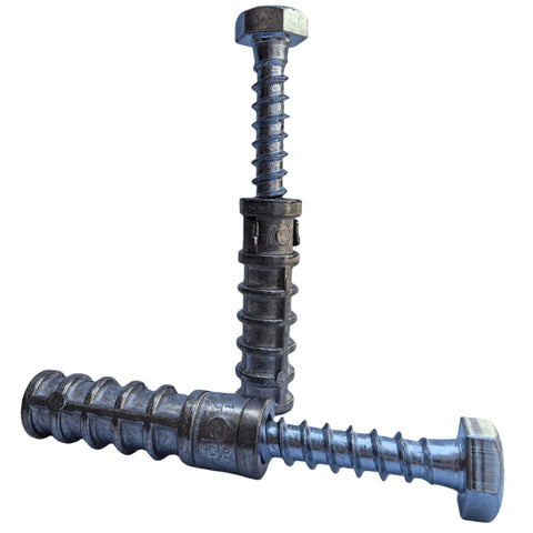 Lag Shield Anchors And Lag Bolts Set One Quarter Inch By One And One Half Inch Long Fifty Piece For Concrete Brick Block And Stone Masonry