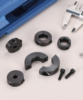 Two Piece Double Split Shaft Collar Set 35mm Bore 50mm Outer Diameter 15mm Thick Heavy Duty Carbon Steel Clamp Collar With Set Screws Black Oxide Finish
