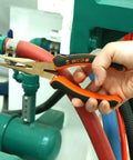 Using pliers from Pro Grade 36 Piece Non Sparking Tool Set Including Sledge Hammer Ball Pein Hammer Pipe Wrench Adjustable Wrench