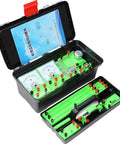 Hands On Physics Lab Kit For Electricity And Electromagnetism With Banana Plug System Complete All In One Set For 30 Plus Experiments Motors Included Manual And Storage Bag, open case