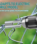 Twist Ties Drill Chuck Tool For 9 And 11 Gauge Fence Ties Compatible With 3 8 Inch Power Drills Wire Twister in use