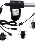 Rugged Electric Lift Chair Actuator Motor Replacement Compatible With Hja58 Gm1450Lm for recliners with wiring and connectors.