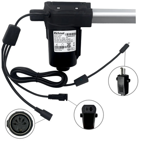 Rugged Electric Lift Chair Actuator Motor Replacement Compatible With Hja58 Gm1450Lm for recliners with wiring and connectors.