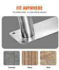 Rock Solid Premium Stainless Steel Pool Handrail Pair Built Like A Truck With Straight Up Easy Base Mount for various surfaces.