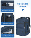 Underseat Travel Backpack Fits Spirit And Frontier Personal Item 18x13.5x8 Inches With Wet Pocket 17 Inch Laptop Compartment