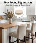 Heavy Duty Peel And Stick Felt Pads 320 Count 0.4 Inch Beige Cabinet Bumpers for furniture under a vase in a kitchen.