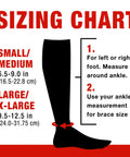 Compression Ankle Support Sleeve With Elastic Neoprene Blend For All Day Comfort And Snug Fit Breathable Heat Retention Size Chart