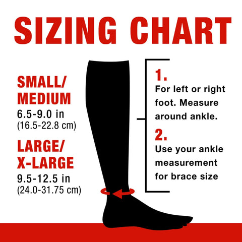 Compression Ankle Support Sleeve With Elastic Neoprene Blend For All Day Comfort And Snug Fit Breathable Heat Retention Size Chart