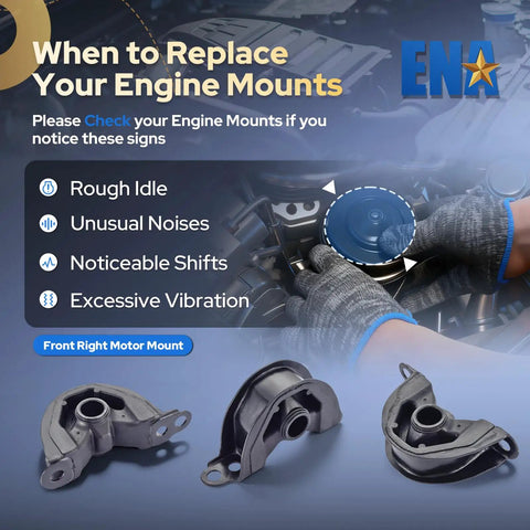 Heavy Duty Front Right Engine Motor Mount For Honda Acura El Integra Civic Crv 1994 To 2001 Shop Grade Damping Bracket close-up image.