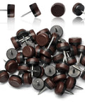40 Pack Nail On Furniture Glides 18mm Nylon Chair Sliders For Wood And Hardwood Floors Brown Finish Protect Table Legs