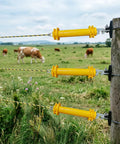 Yellow Electric Fence Gate Handles 6 Pack Insulated Plastic Rubber Gate Grip For Safe Shockproof Fence Operation on farm fence post