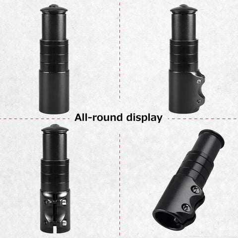 Aluminum Alloy Handlebar Riser Extension Stem 123 Mm For One And One Eighth Inch Threadless Steerer Fits MTB Road BMX Bikes.