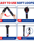 Instructions for using soft loops in Beefy 5200 Lb Heavy Duty Ratchet Tie Down Straps Kit, 1.6 Inch Wide By 8 Feet Long.