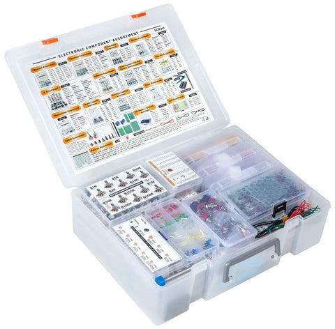 Beast Electronic Component Kit With 5228 Pieces Including Capacitors, Transistors, Potentiometers, Diodes, ICs, and more in case