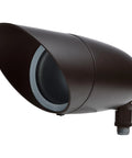 Killer Glow Up Smart Landscape Floodlights LED Bronze Finish With Rich RGB CCT Color Shifting And Smooth App Control To Amp Up Your Yard Pathway And Exterior Vibes Super Bright 1240 Lumen Output Solid 12 Pack Kit, close-up of a bronze floodlight.
