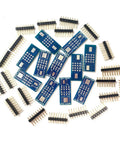 10 Pcs WSON8 QFN8 DFN8 To DIP8 Programmer Adapter Board Kit with gold pins arranged in a circle on white background