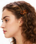 Woman wearing Magnetic Hair Clips For Women With Strong No Slip Hold Seamless 2 In 1 Design for daily use
