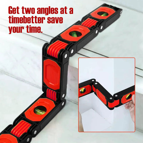 No Sweat 24 Inch Folding Level With Magnetic Aluminum Build, Four Crystal Clear Bubble Vials, Five Hinge Multi Angle Flex For Tight Corners, Pipe Runs And Diy Projects That Gonna Nail It Every Single Time
