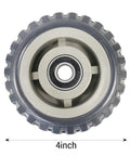 Close-up of 4-inch rubber caster wheel with precision ball bearing for 2 Pack 4 Inch Heavy Duty Rubber Replacement Caster Wheels 360 Swivel.