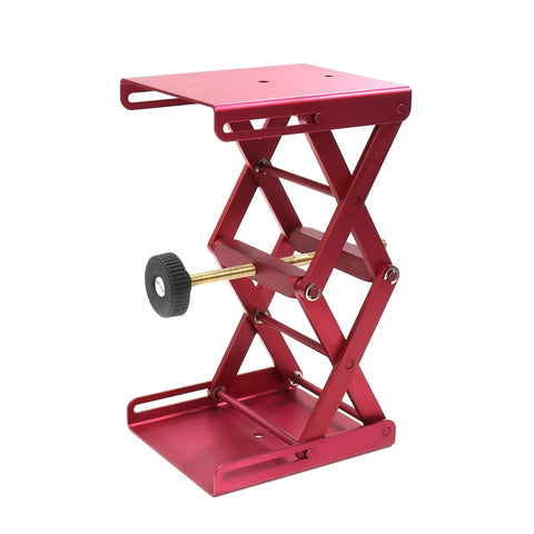 Heavy Duty Aluminum Lab Jack Platform Lift Table With 4.8 By 5.5 Inch Platform Adjustable Height From 2.3 To 9.5 Inches