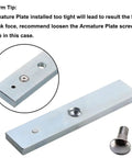 Armature plate for Beefed Up Heavy Duty Electric Magnetic Lock With 500Kg Holding Force for Single Door with screw, text included.