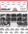 Half Moon Woodruff Key Set 205 Pcs Carbon Steel Assortment Kit with 12 Sizes in box