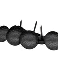 Top Shelf 50 Pack Of One Inch Iron Clavo Nails features speckled matte black decorative studs for upholstery and doors.