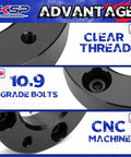 Two Inch Front Lift Kit For Ram 1500 2009 To 2026 4WD And Dakota 2005 To 2011 2WD 4WD And Raider 2006 To 2009 Aluminum CNC Strut Spacers