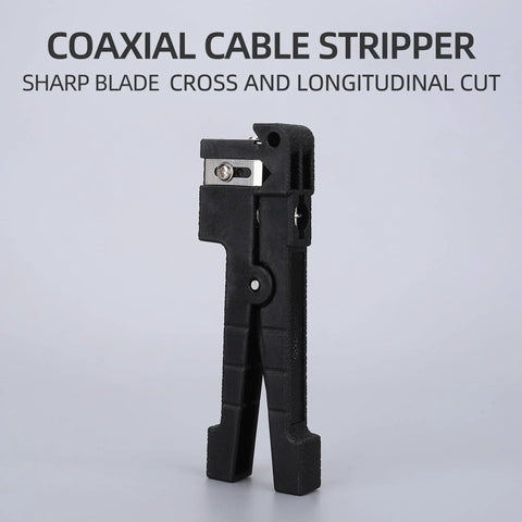 Adjustable Fiber Optic Cable Stripper For Loose Tubes And Buffer Tubes, transverse or longitudinal cut, hand tool front view