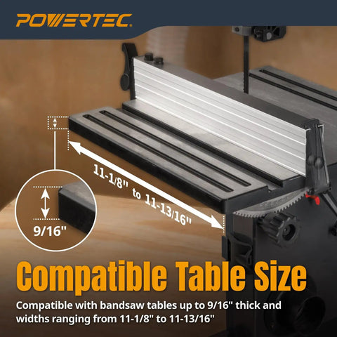Versatile 9 Inch Band Saw Rip Fence For Accurate Cuts Fits WEN Ryobi Delta Craftsman Harbor Freight Black And Decker And More Adjustable Length Lock Levers For A Tight Squared Setup